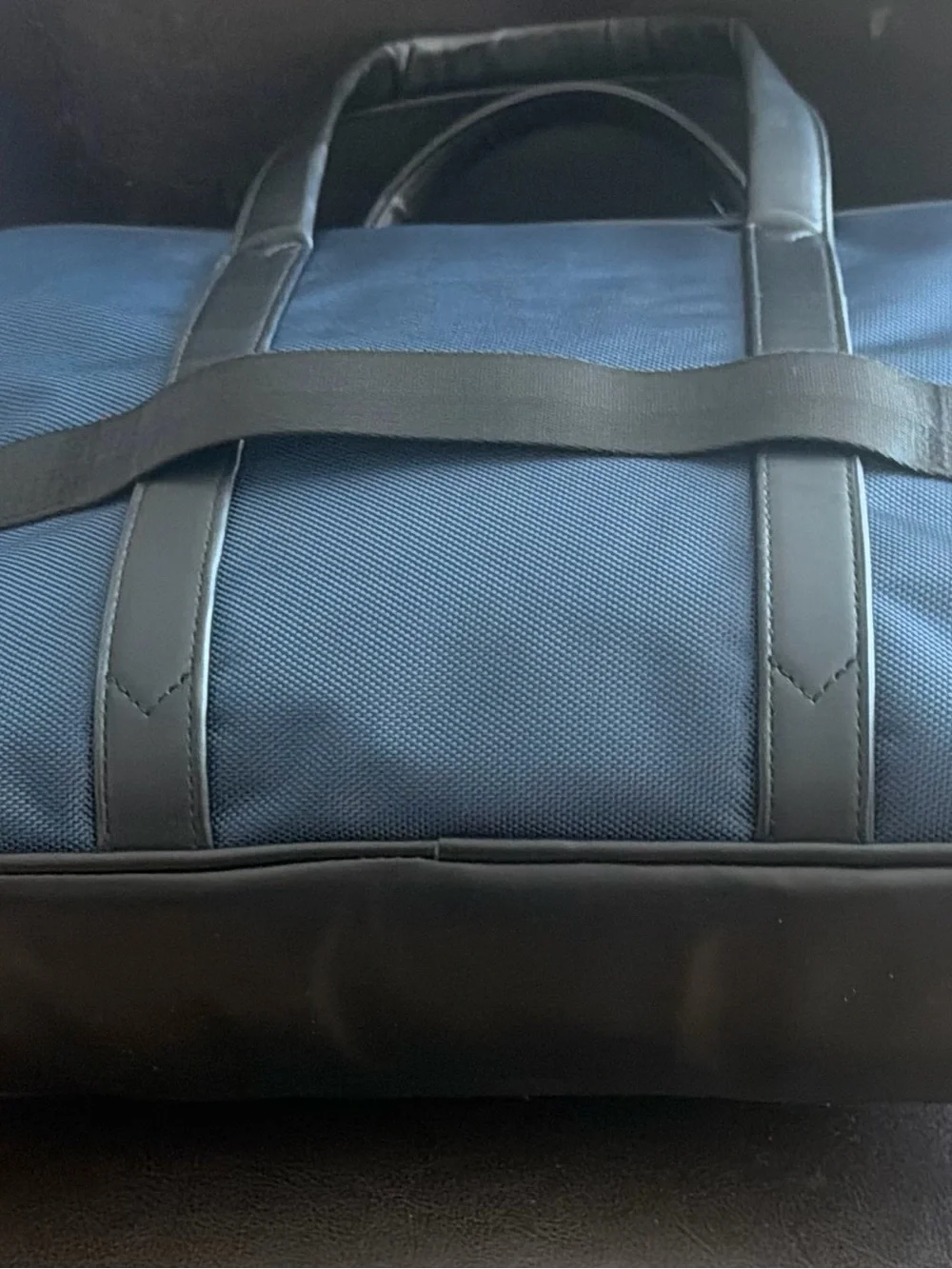 Benoss Milon Navy and Black Laptop Briefcase with Top Handles and strap